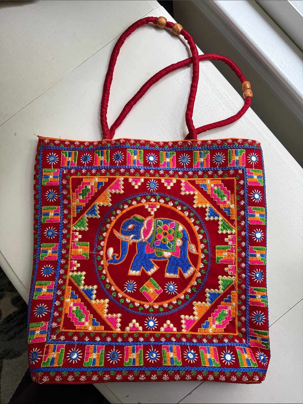 NWT Handcrafted Indian Tote Bag